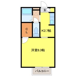 山桜工場前 徒歩4分 1階の物件間取画像